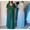 Marizu fashion plus size krásné tmavě zelené plesové společenské šaty pro plnoštíhlou postavu