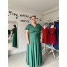 Marizu fashion plus size krásné tmavě zelené plesové společenské šaty pro plnoštíhlou postavu