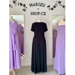 Marizu fashion plus size krásné černé plesové společenské šaty pro plnoštíhlou postavu