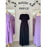 Marizu fashion plus size krásné černé plesové společenské šaty pro plnoštíhlou postavu