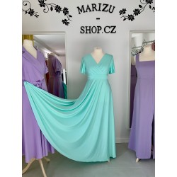 Marizu fashion plus size krásné mint plesové společenské šaty pro plnoštíhlou postavu