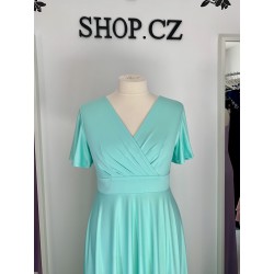 Marizu fashion plus size krásné mint plesové společenské šaty pro plnoštíhlou postavu