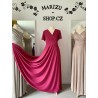 Marizu fashion plus size krásné magenta plesové společenské šaty pro plnoštíhlou postavu