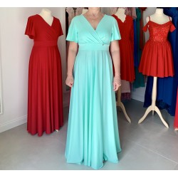 Marizu fashion plus size krásné mint plesové společenské šaty pro plnoštíhlou postavu