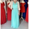 Marizu fashion plus size krásné mint plesové společenské šaty pro plnoštíhlou postavu