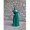 Marizu fashion plus size krásné tmavě zelené plesové společenské šaty pro plnoštíhlou postavu