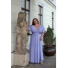 Marizu fashion plus size krásné lila plesové společenské šaty pro plnoštíhlou postavu